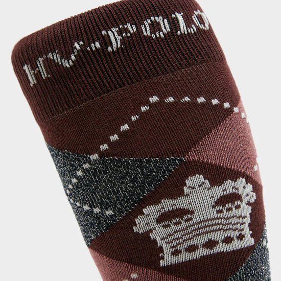 Argyle Socks Maroon