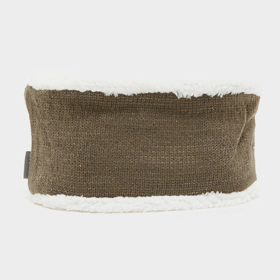 Lined Headband Dark Taupe Lurex
