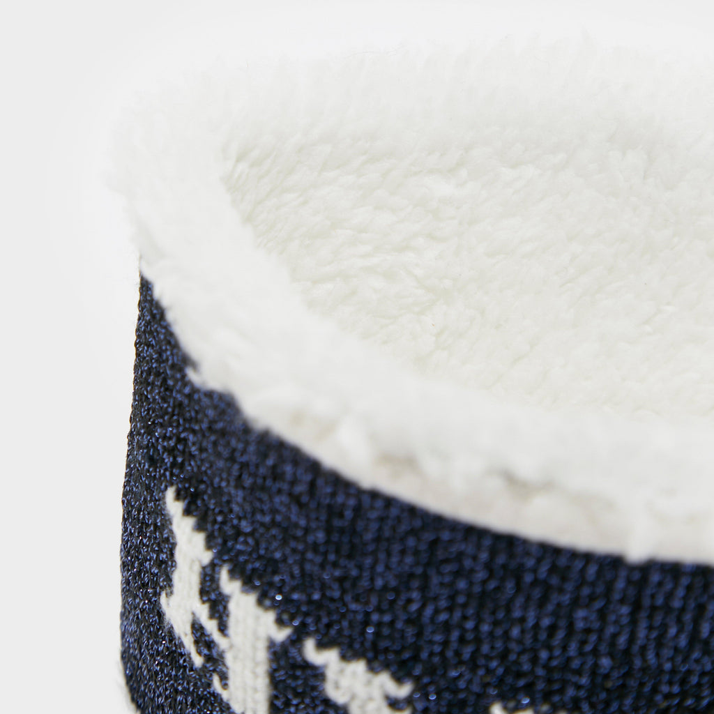 Lined Headband Navy Lurex