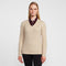 Womens Classy Cable Pullover Champagne Light Grey Heather