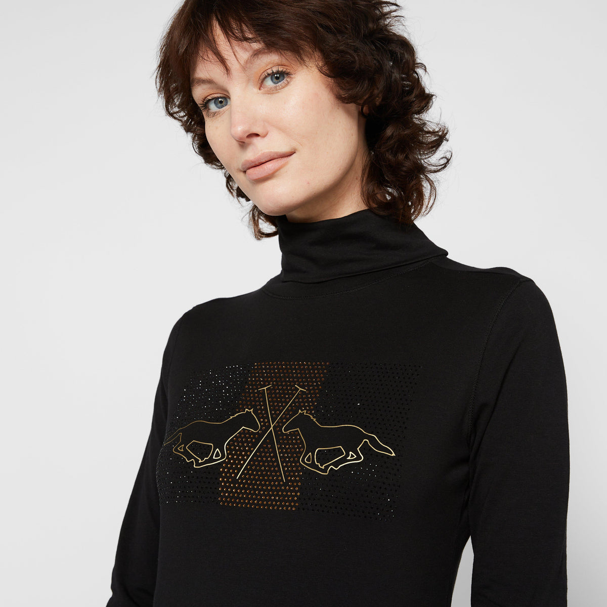 Womens Cecile Long Sleeve Top Black