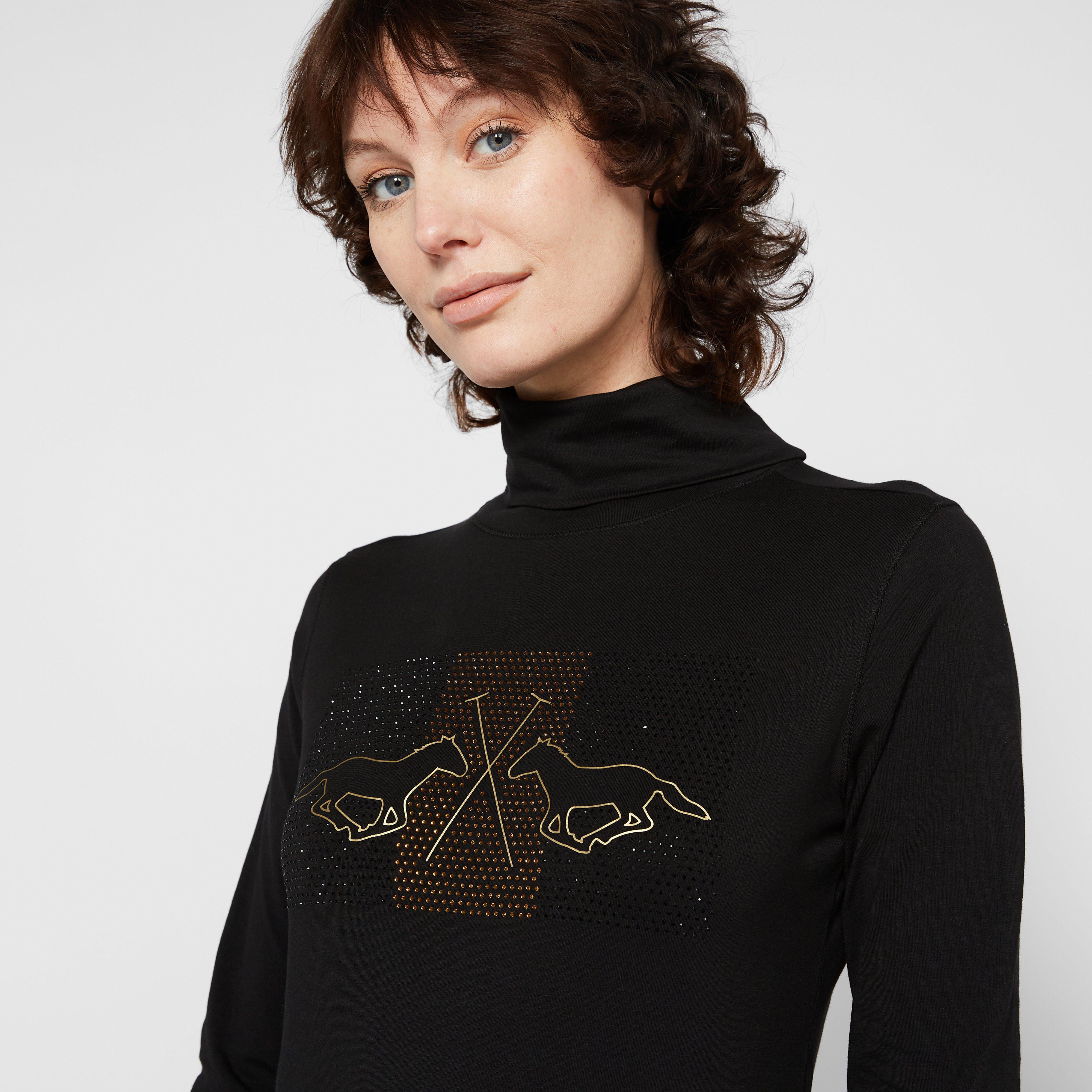 Womens Cecile Long Sleeve Top Black