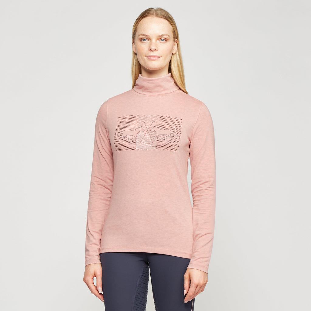 Womens Cecile Long Sleeve Top Blush Melange