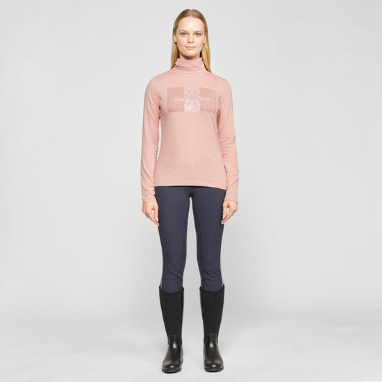 Womens Cecile Long Sleeve Top Blush Melange