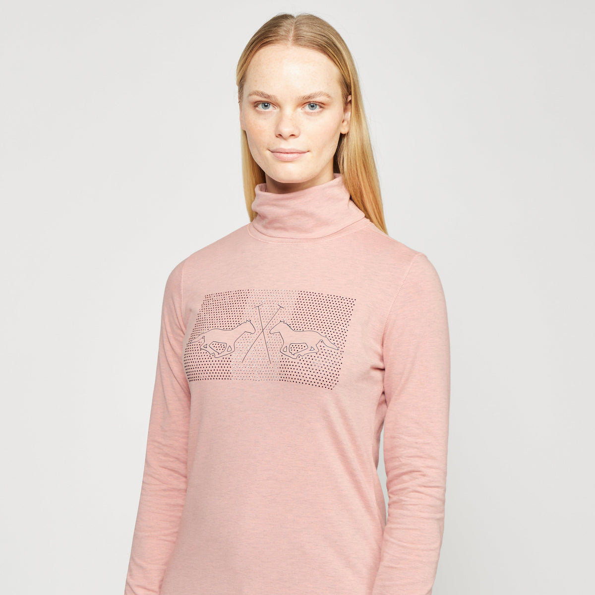 Womens Cecile Long Sleeve Top Blush Melange