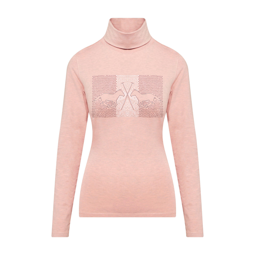 Womens Cecile Long Sleeve Top Blush Melange