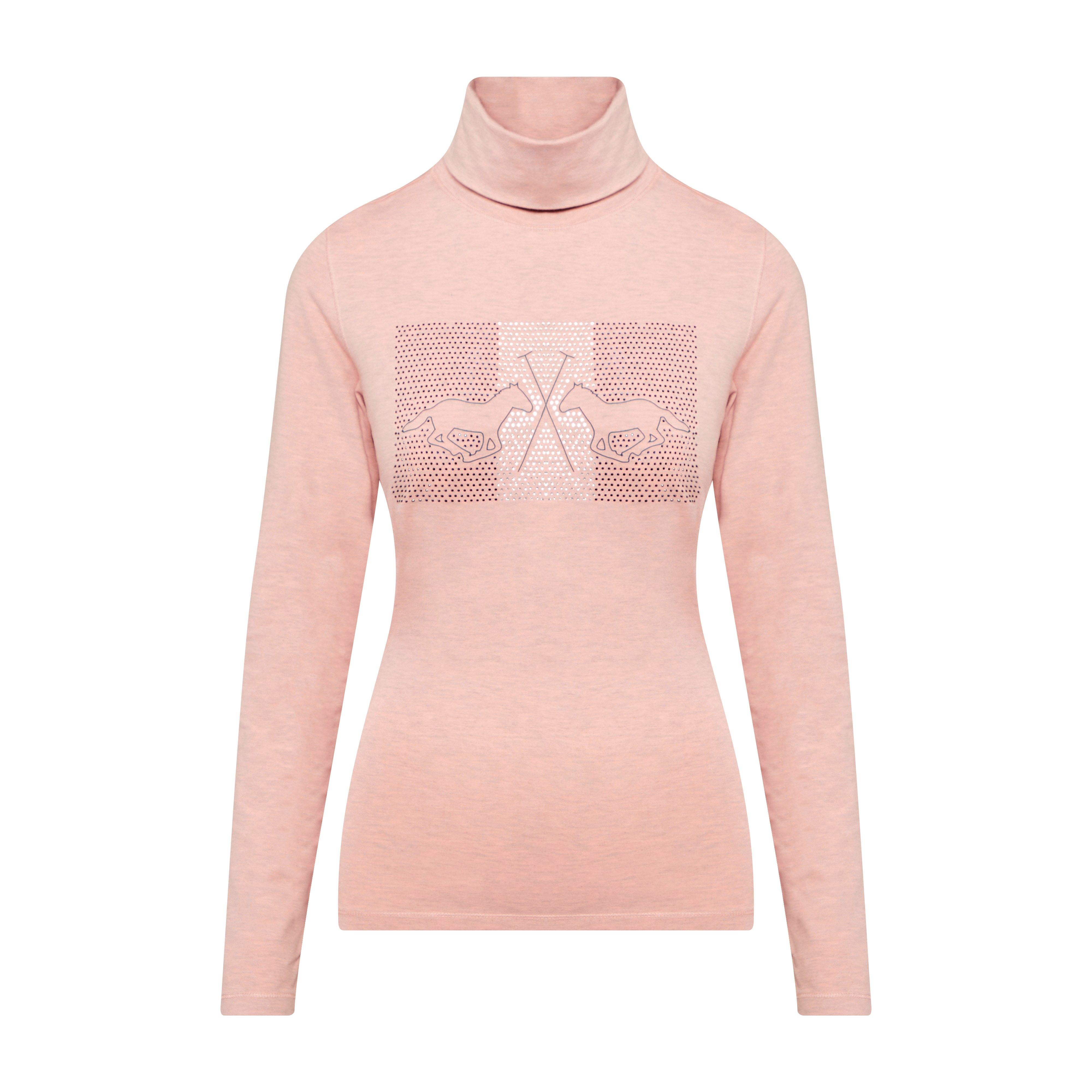 Womens Cecile Long Sleeve Top Blush Melange