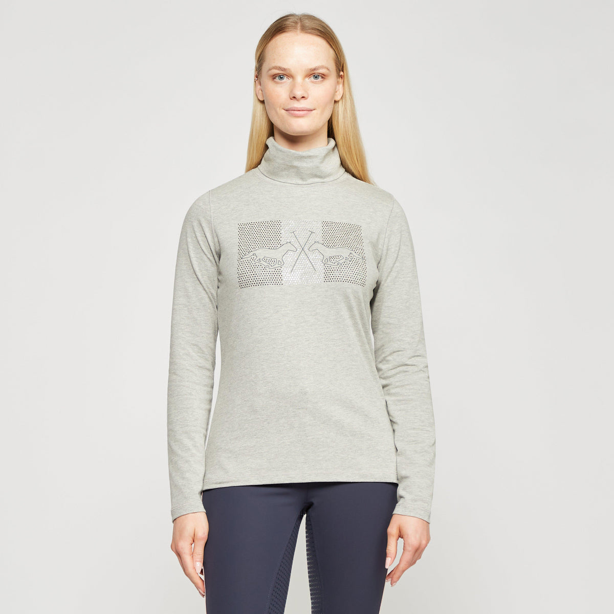 Womens Cecile Long Sleeve Top Grey Heather