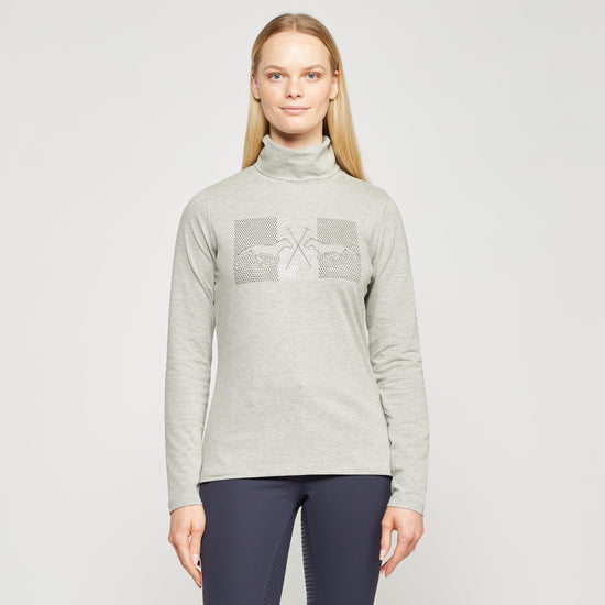 Womens Cecile Long Sleeve Top Grey Heather