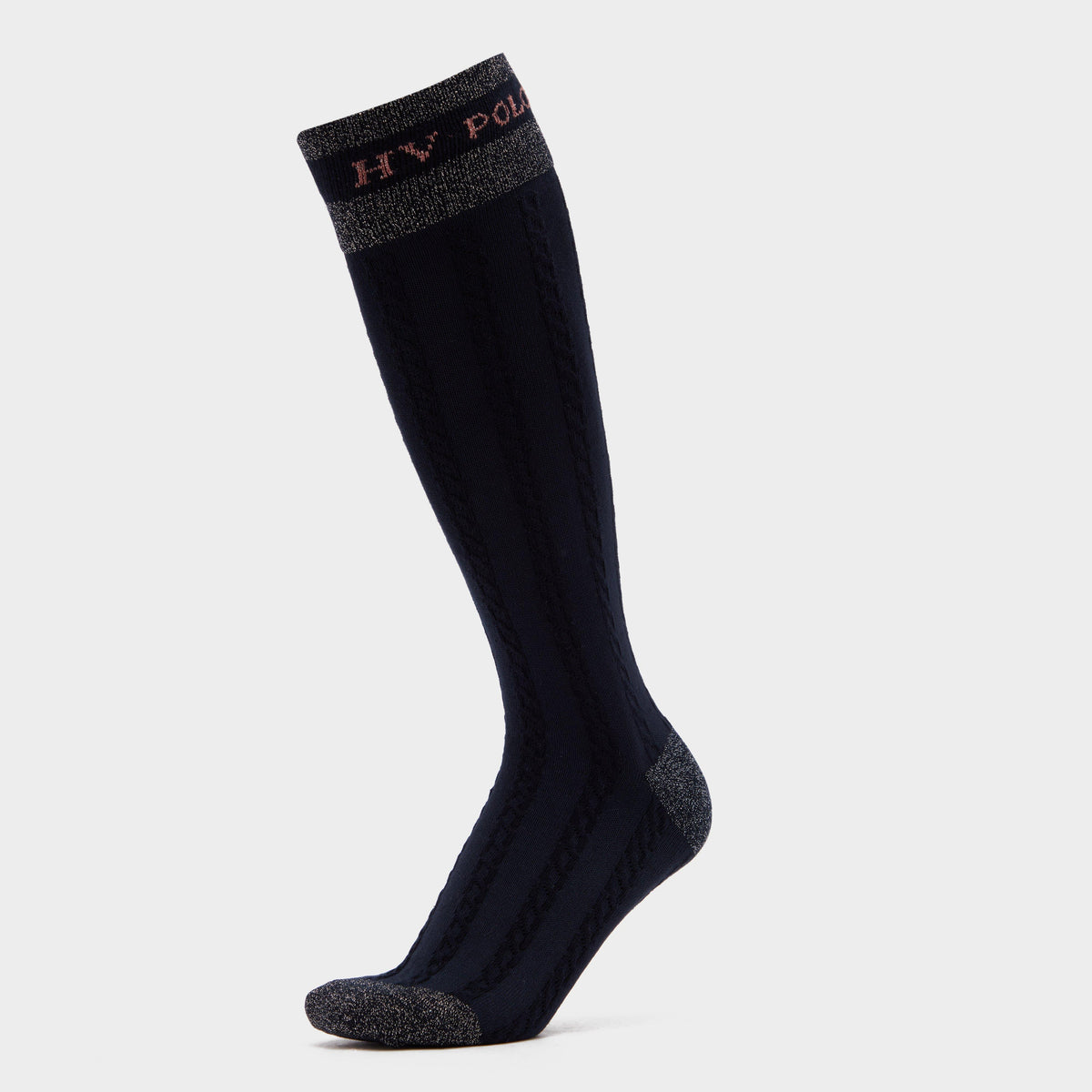 Cecile Cable Socks Navy