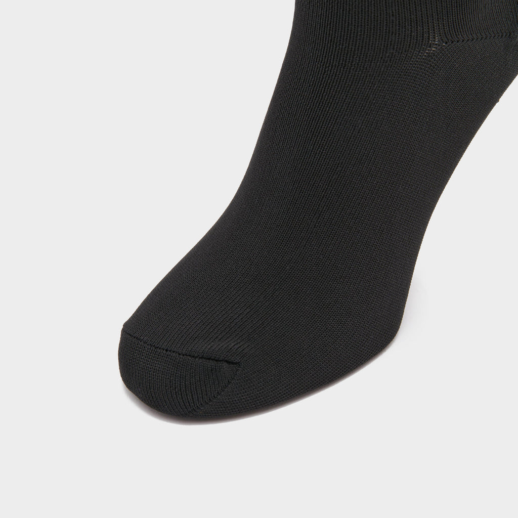 Womens Heart Long Socks Black