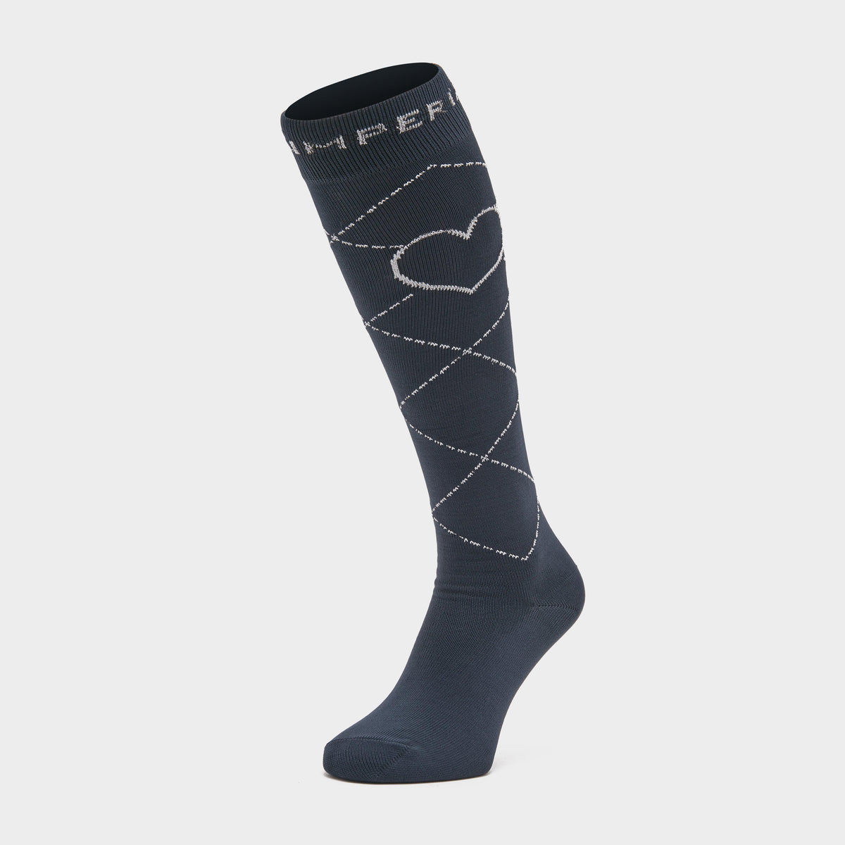 Heart Long Socks Navy