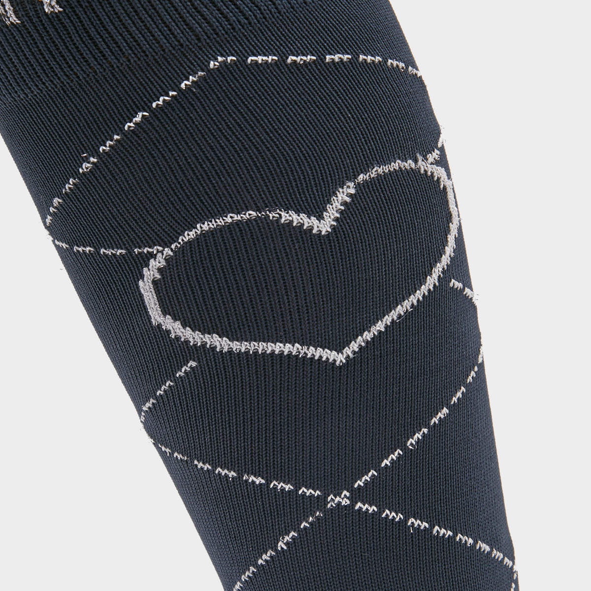 Heart Long Socks Navy