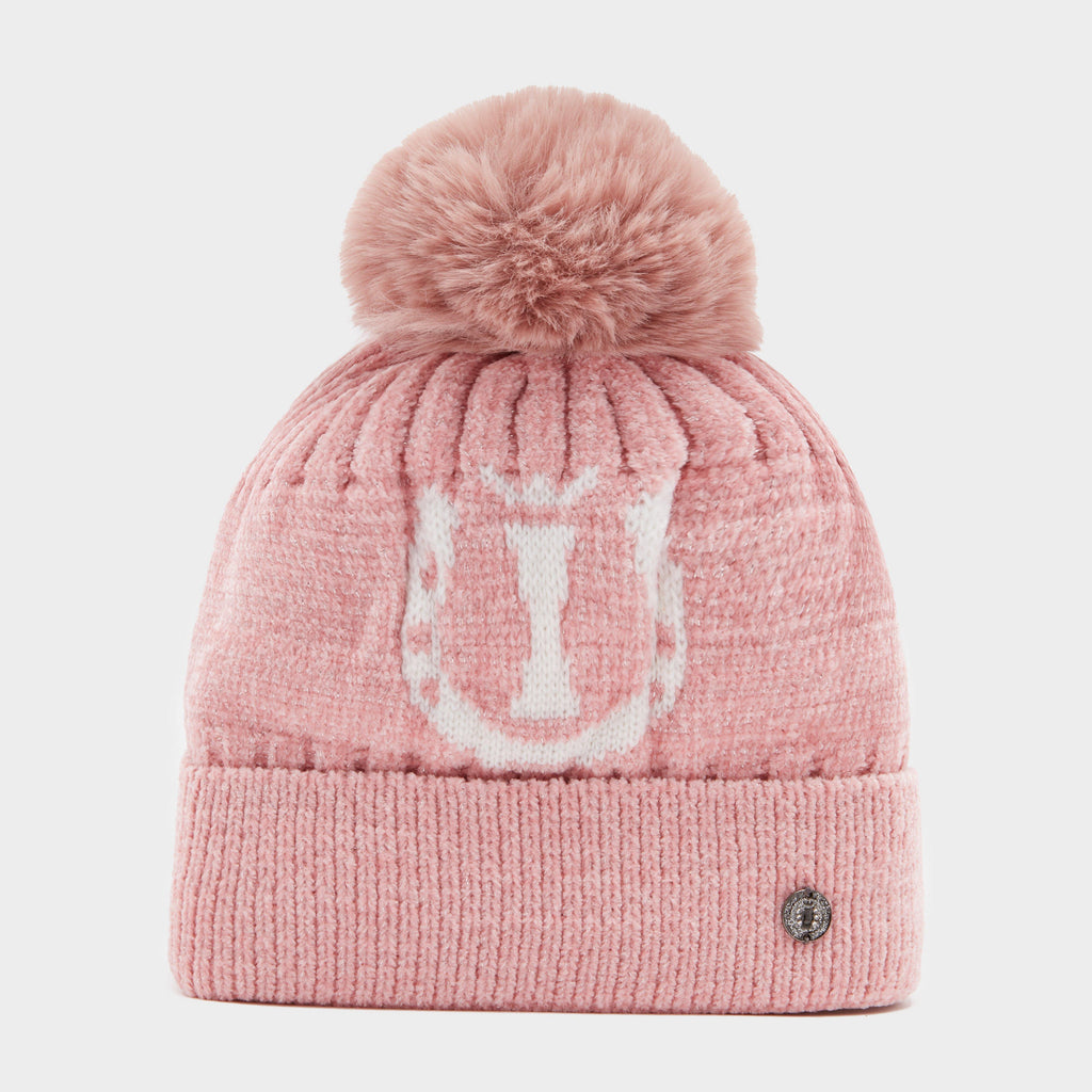 Womens Dusty Star Velvet Beanie Classy Pink