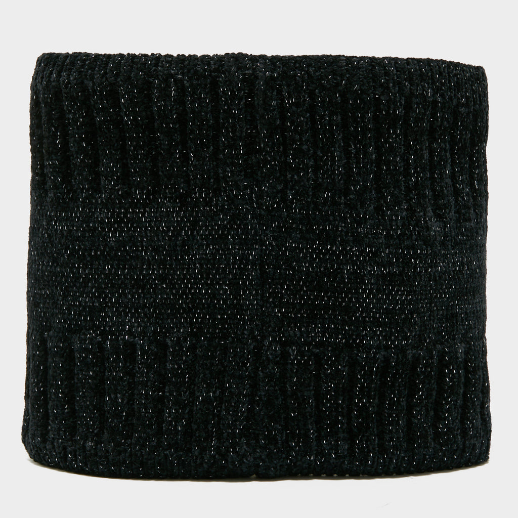 Womens Dusty Star Velvet Loop Scarf Black