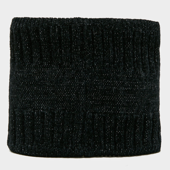 Womens Dusty Star Velvet Loop Scarf Black