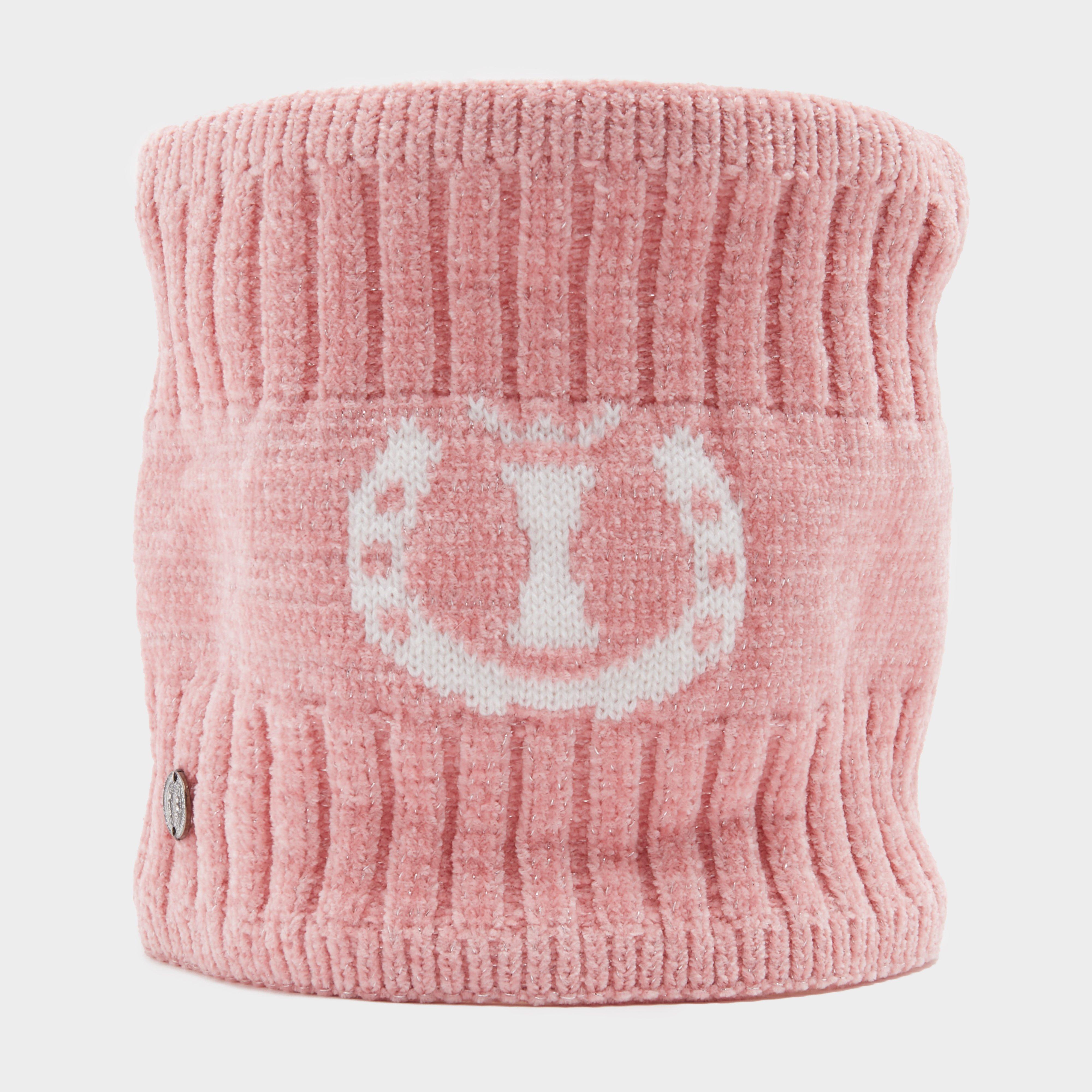 Womens Dusty Star Velvet Loop Scarf Classy Pink