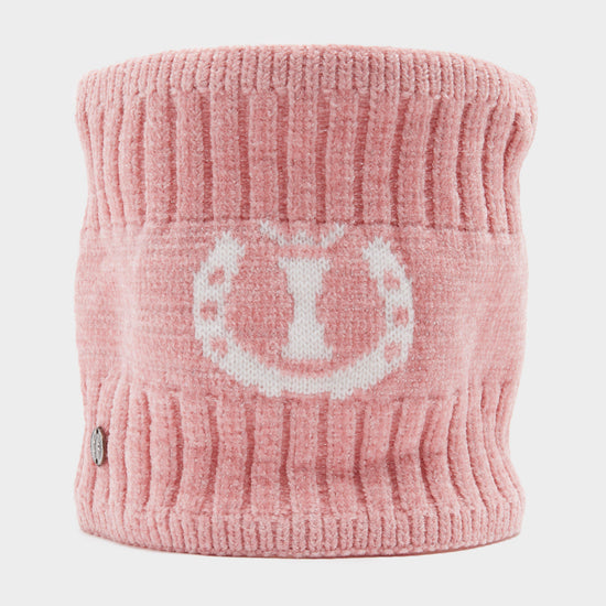 Womens Dusty Star Velvet Loop Scarf Classy Pink