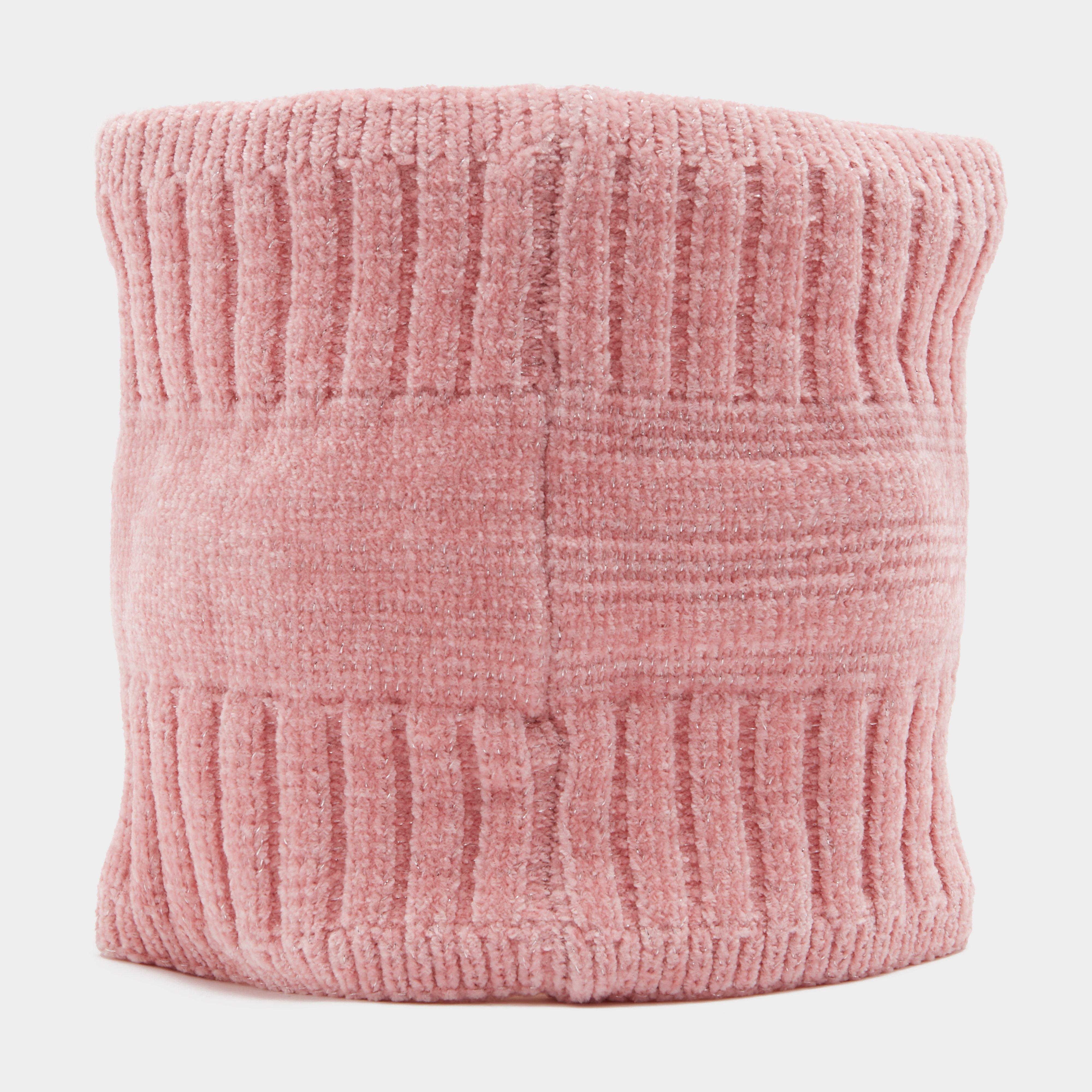 Womens Dusty Star Velvet Loop Scarf Classy Pink