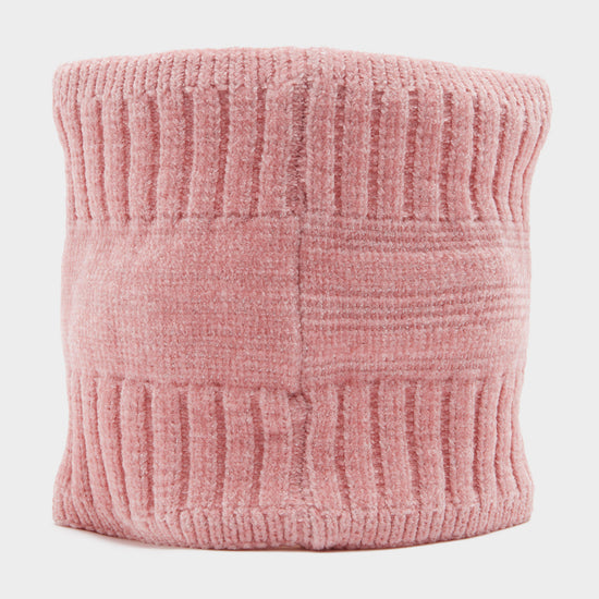 Womens Dusty Star Velvet Loop Scarf Classy Pink