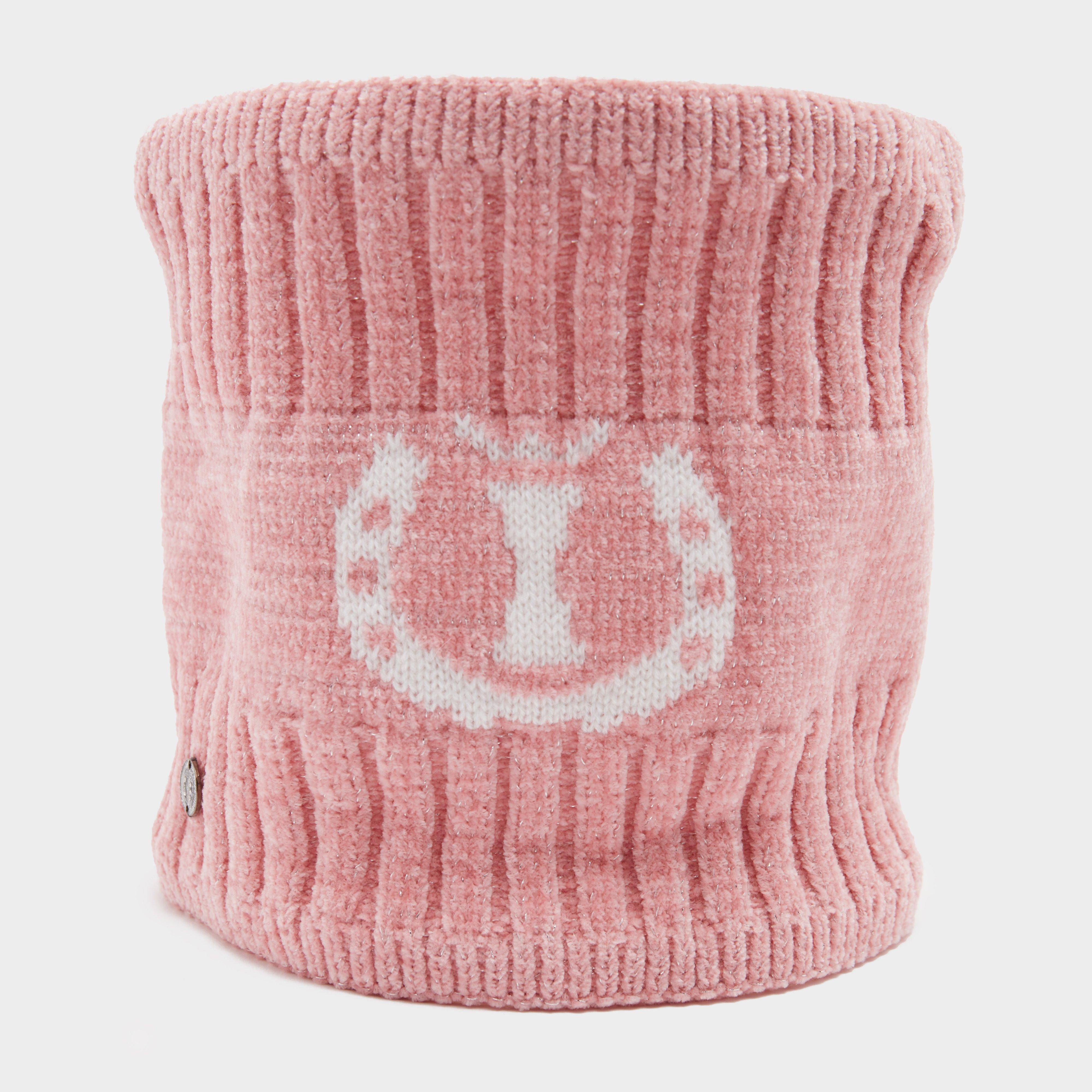 Womens Dusty Star Velvet Loop Scarf Classy Pink