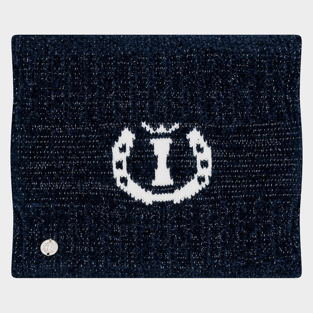 Dusty Star Velvet Loop Scarf Navy