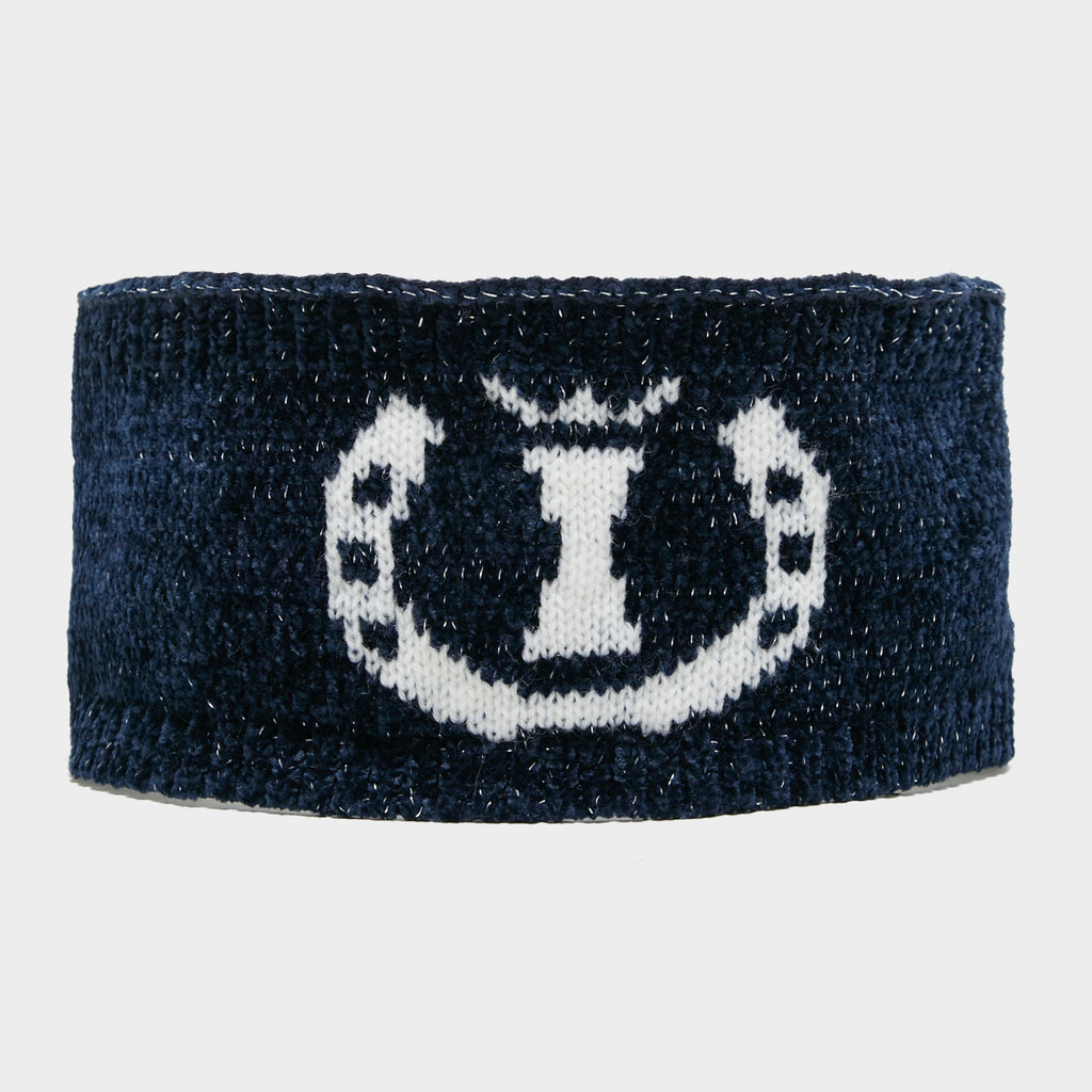 Dusty Star Velvet Headband Navy