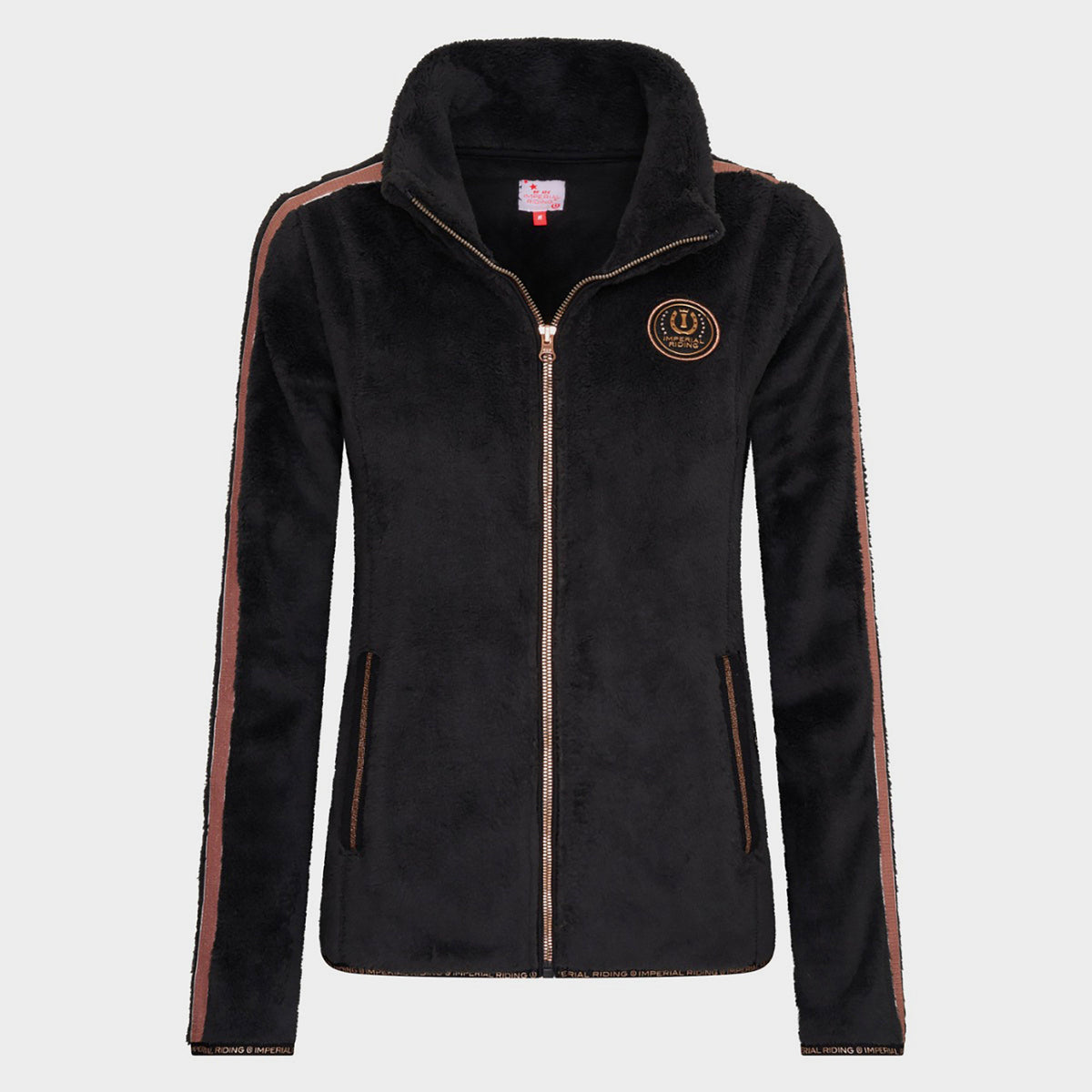 Ladies Furry Chic Fleece Jacket Black