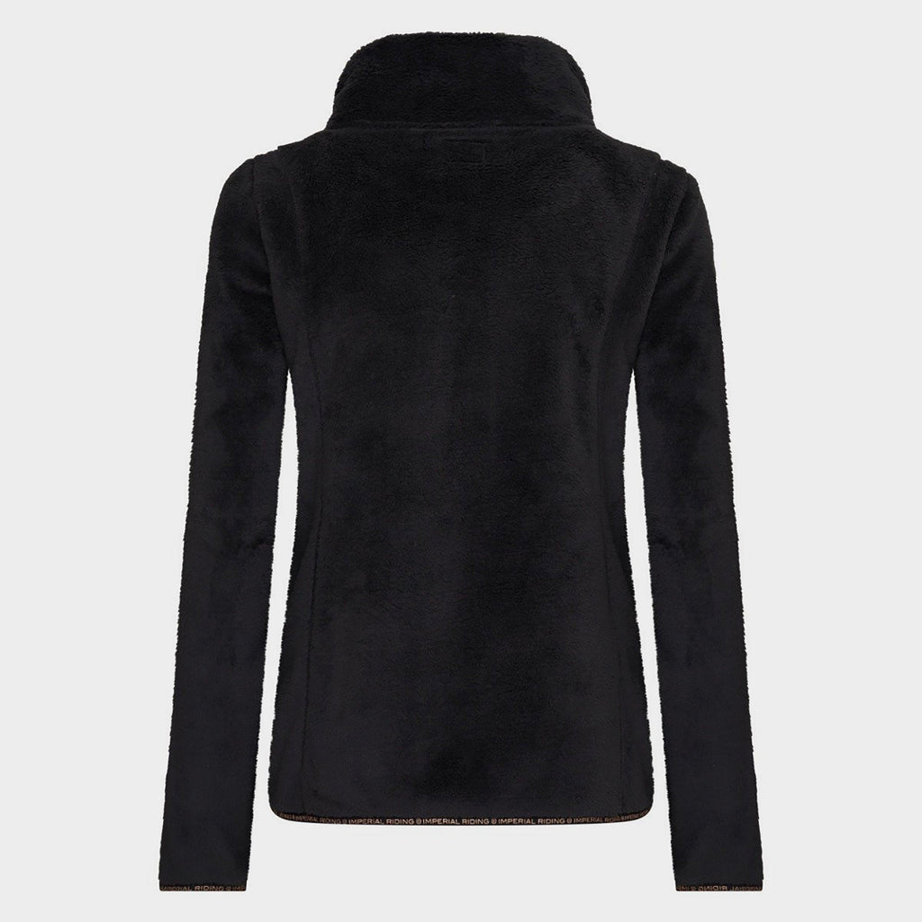 Ladies Furry Chic Fleece Jacket Black