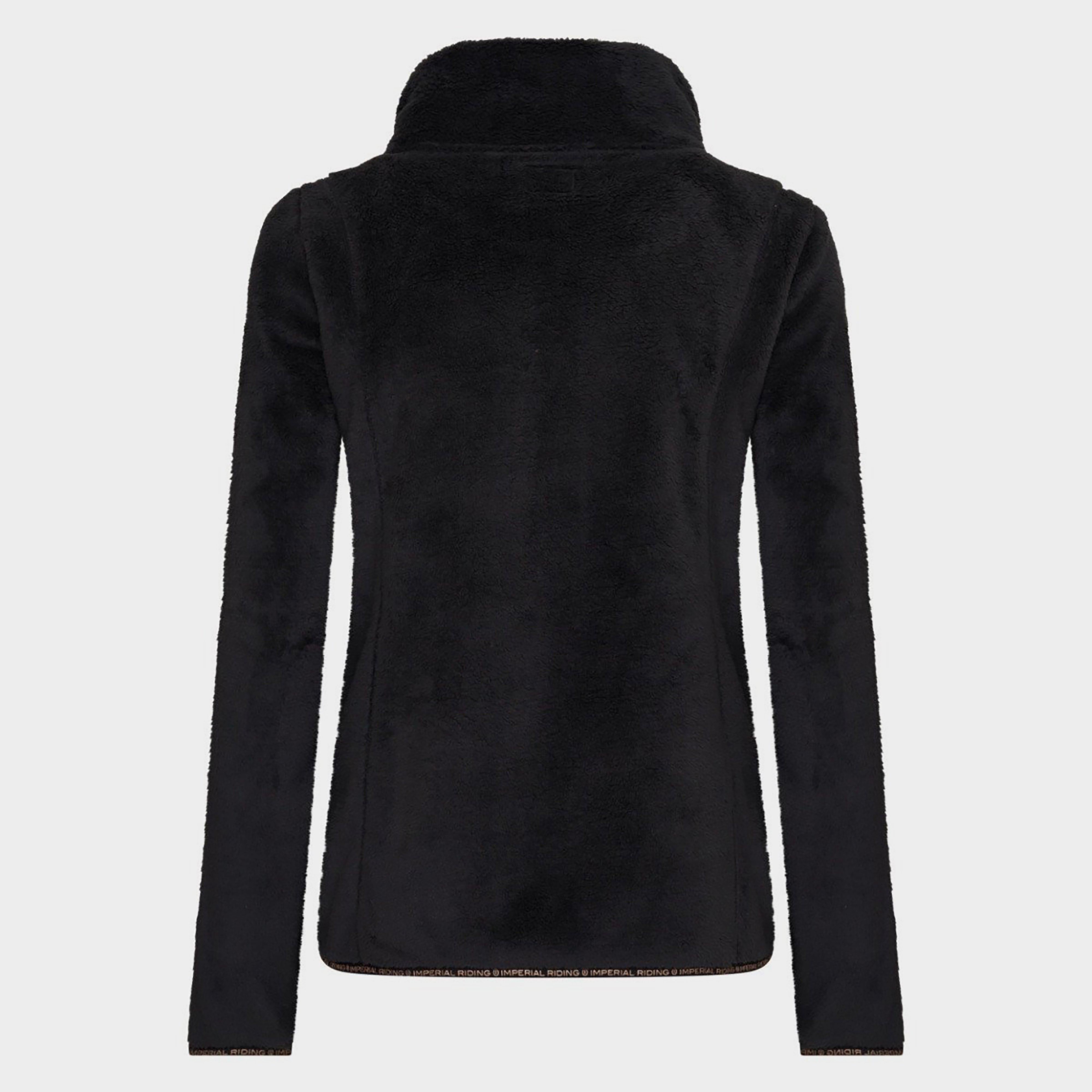 Ladies Furry Chic Fleece Jacket Black
