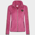 Womens Furry Chic Fleece Jacket Flowery Pink