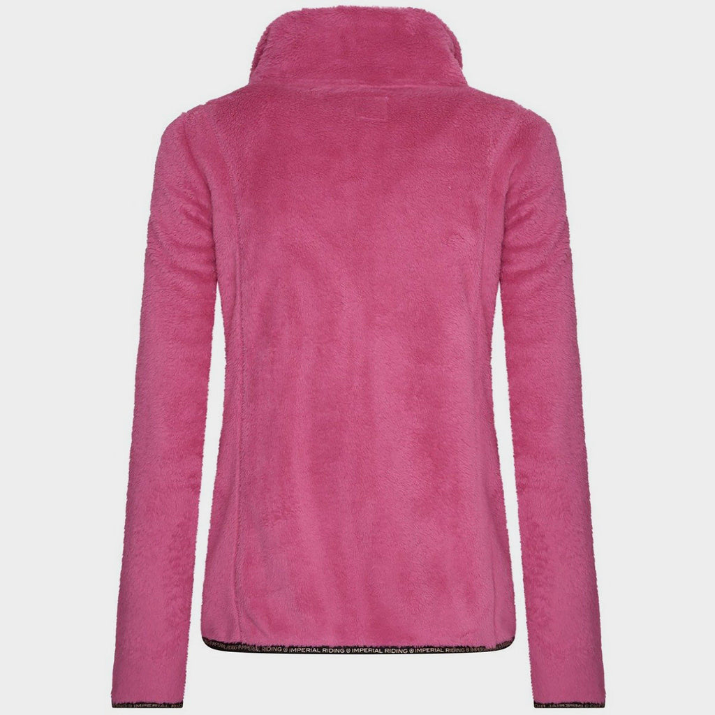 Womens Furry Chic Fleece Jacket Flowery Pink