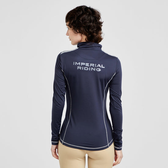 Womens Sporty Star 1/2 Zip Technical Top Navy