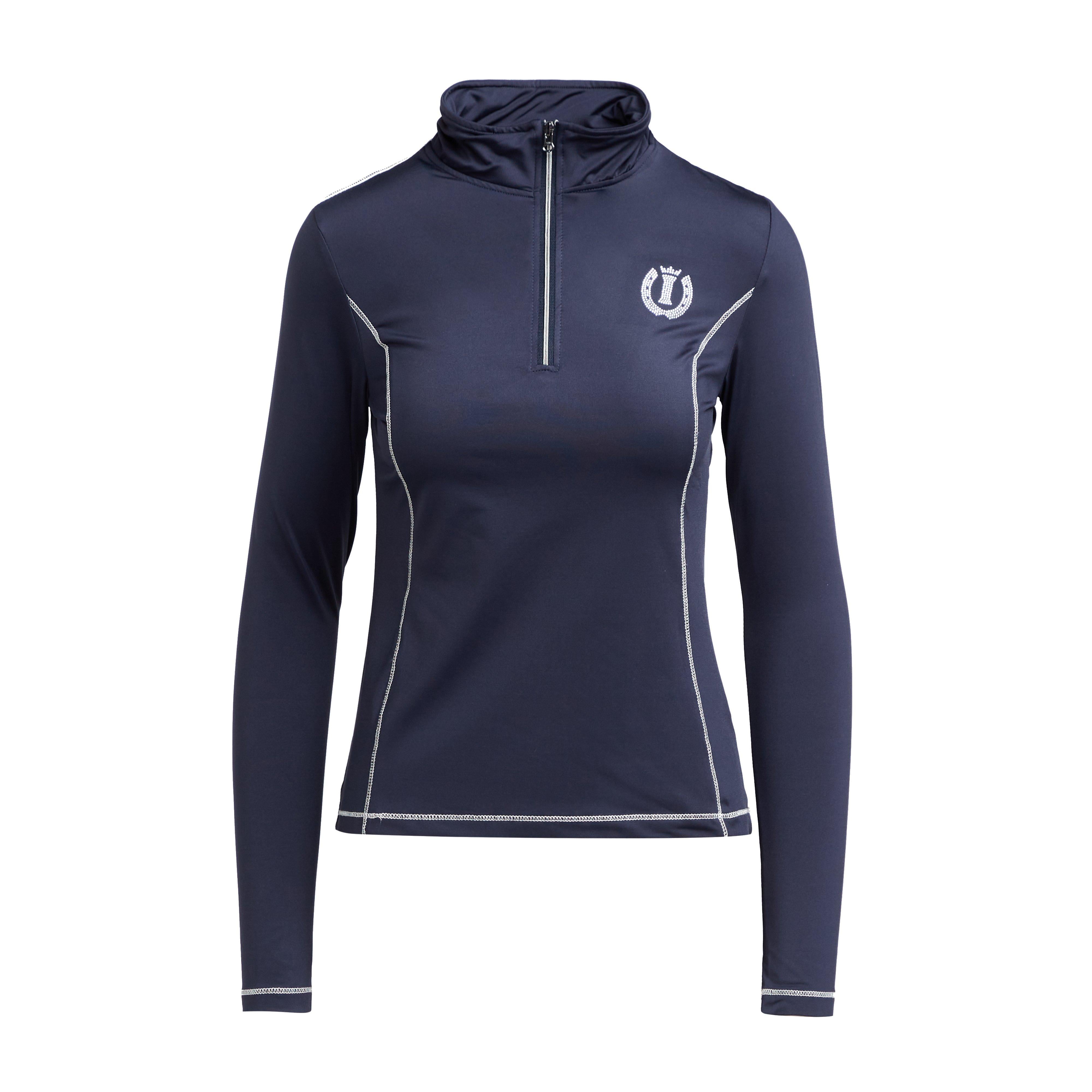 Womens Sporty Star 1/2 Zip Technical Top Navy