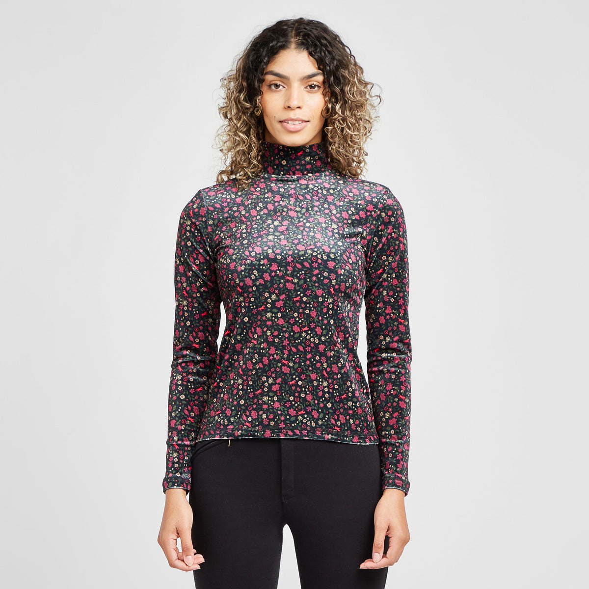 Womens Turtleneck Flower Bomb