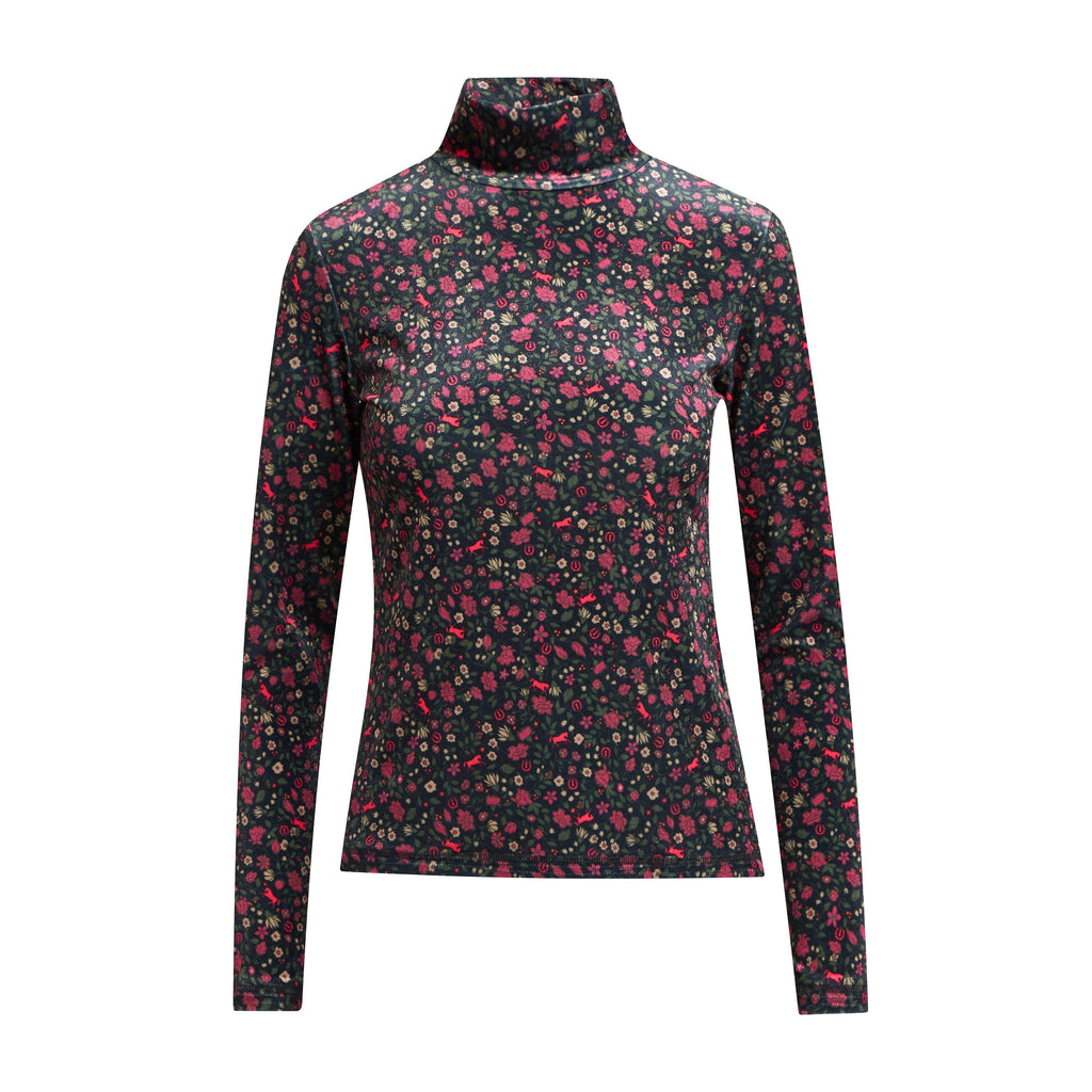 Womens Turtleneck Flower Bomb