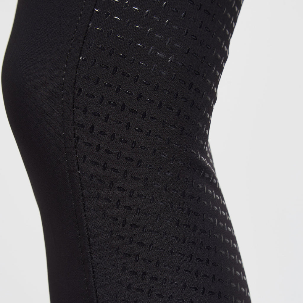 Womens El Capone Silicone Full Seats Breeches Black Flower