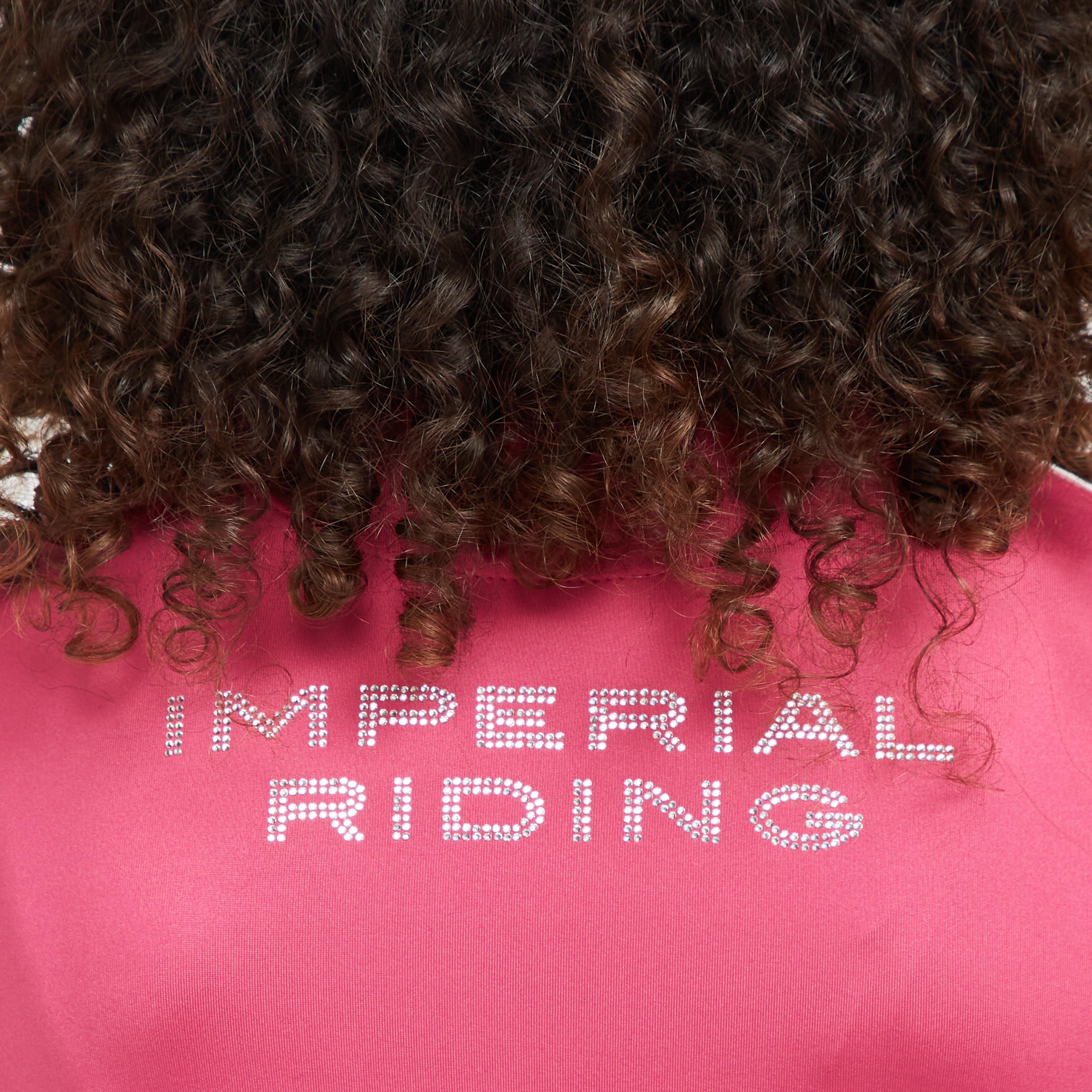 Childs Sporty Star 1/2 Zip Technical Top Flower Pink