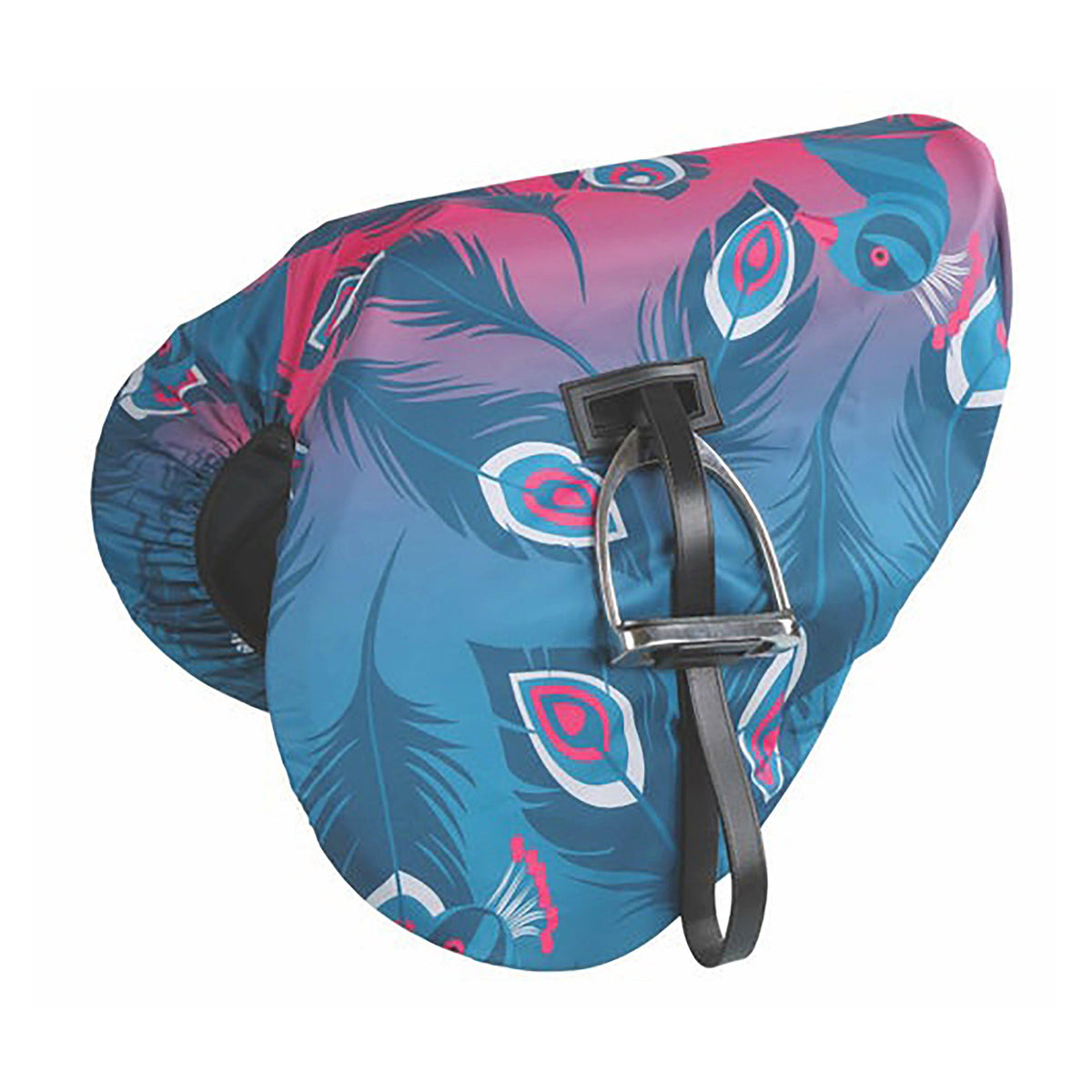 Waterproof Ride On Saddle Cover Pink Peacock