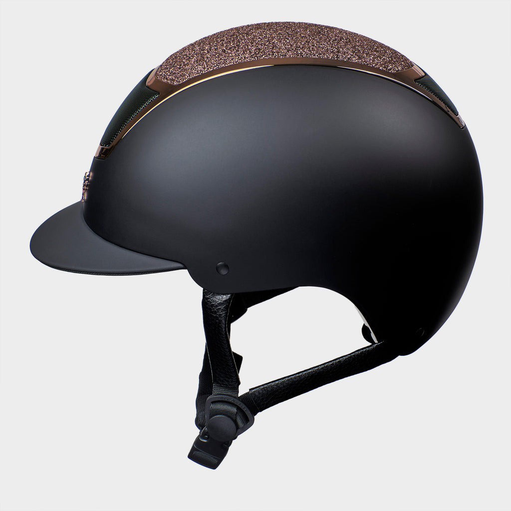 Valentina Riding Hat Black/Rose Gold