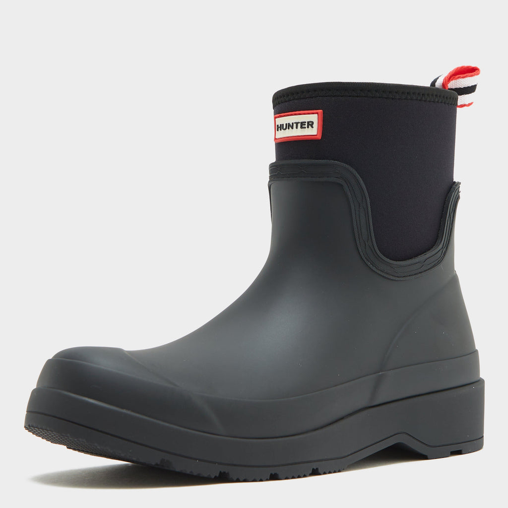 Womens Play Short Neoprene Wellington Boots Black