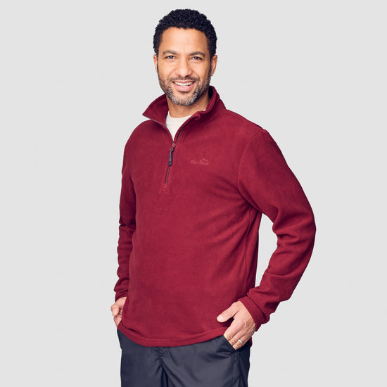 Mens Bracken Half Zip Fleece Red