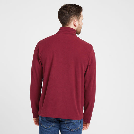 Mens Bracken Half Zip Fleece Red