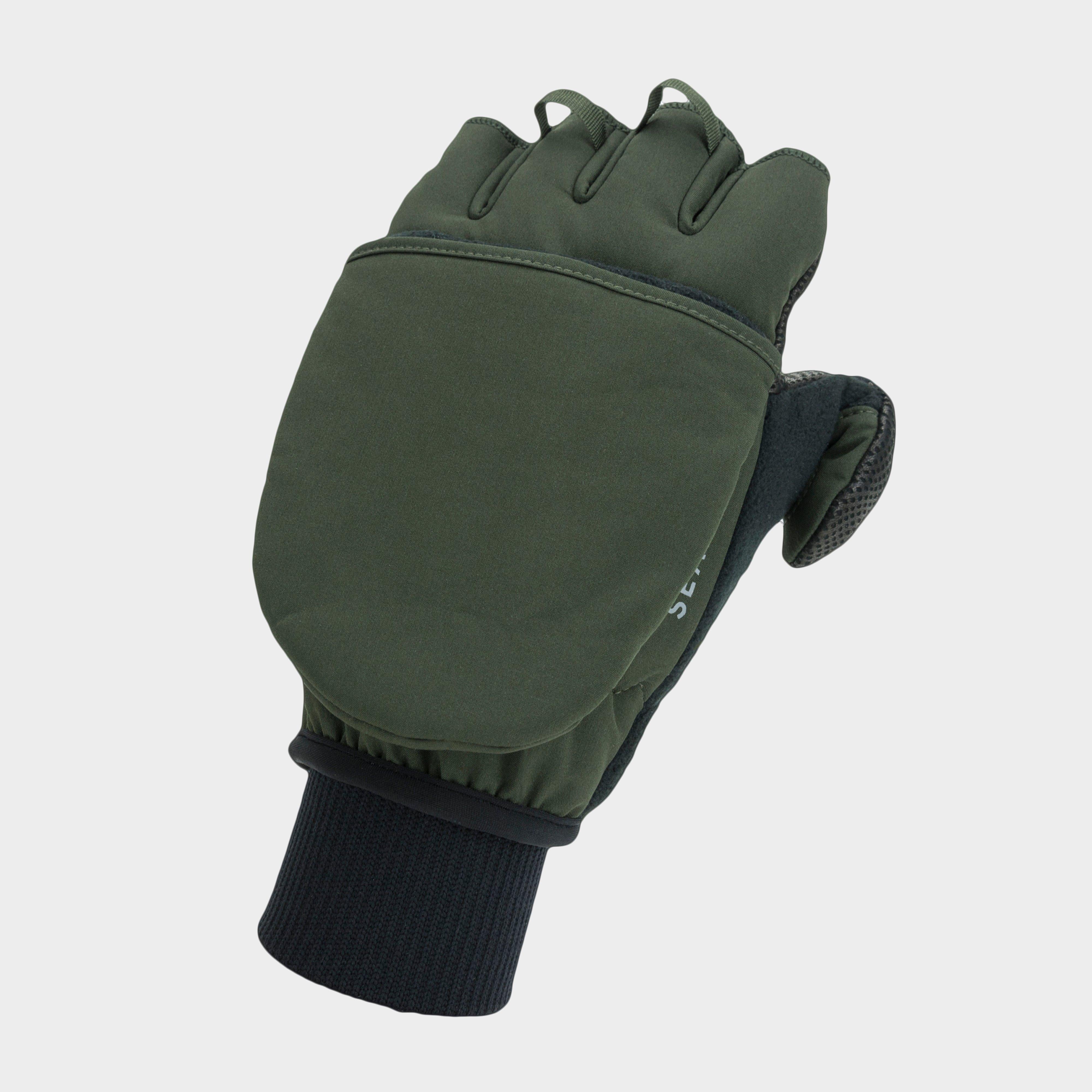 Windproof Cold Weather Convertible Mitts Green