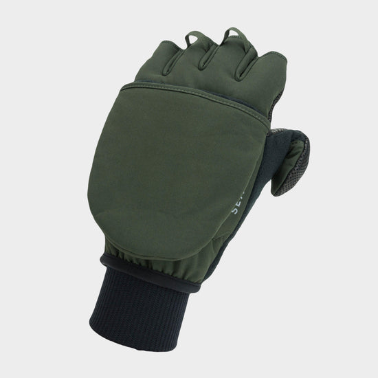 Windproof Cold Weather Convertible Mitts Green