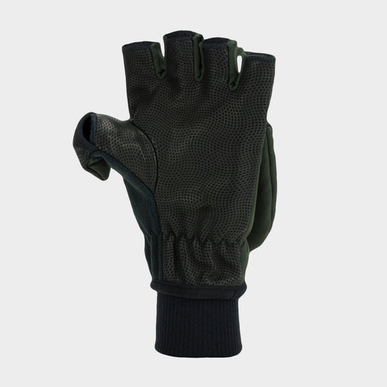 Windproof Cold Weather Convertible Mitts Green