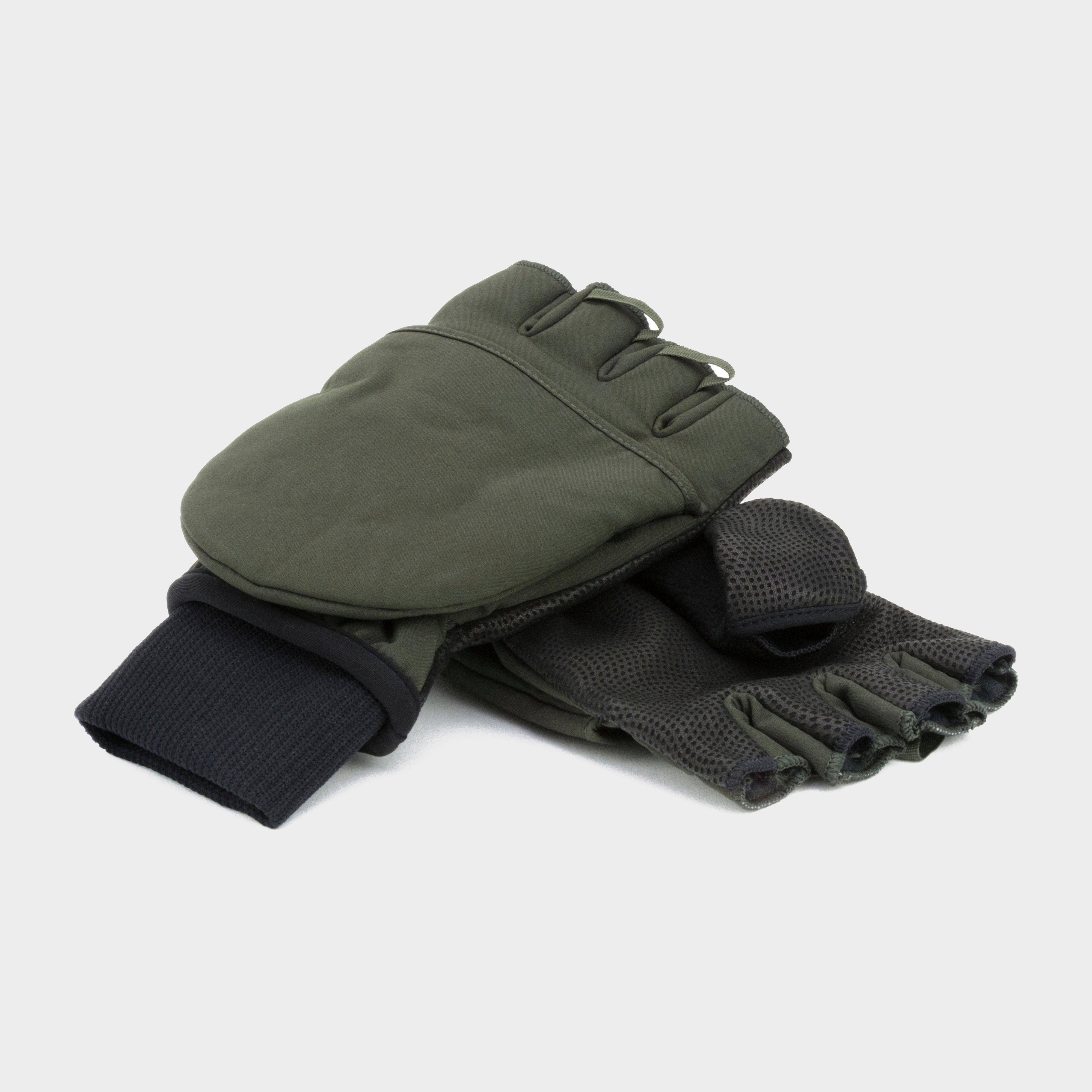 Windproof Cold Weather Convertible Mitts Green