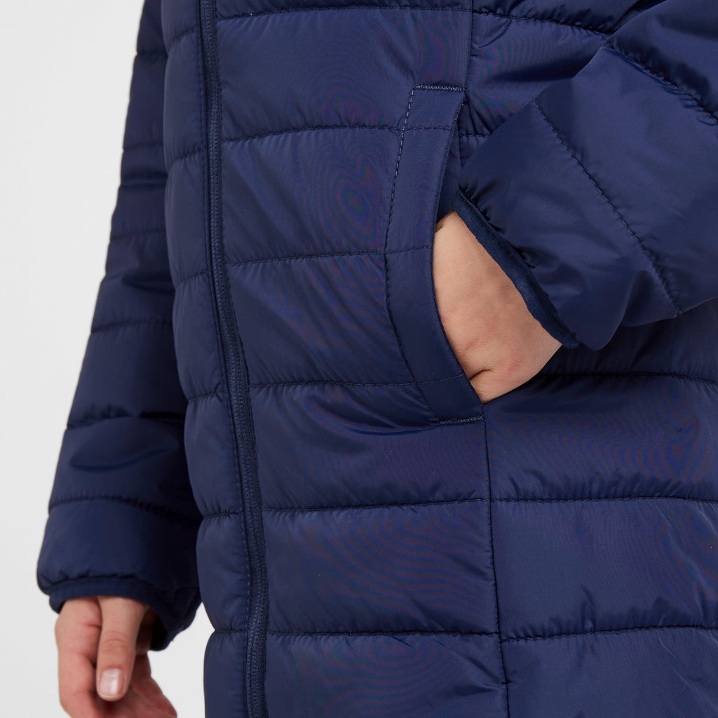 Kids Blisco II Hooded Longline Jacket Navy
