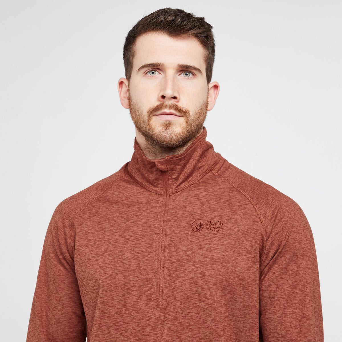 Mens Compass Half Zip Midlayer Orange