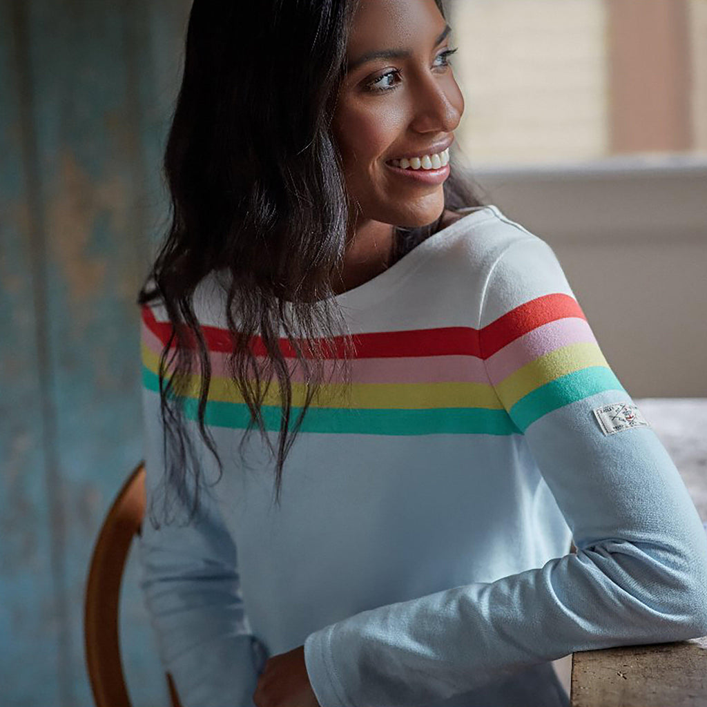 Womens Harbour Long Sleeve Jersey Engineered Multi Stripe